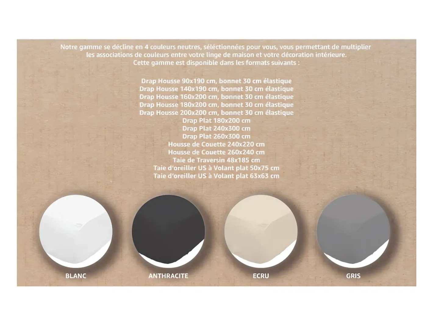 Soleil d'ocre Ropa De Cama-Bajera ajustable de algodón 180x200 cm PERCALE antracita Gris antracita