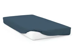 Clearance Soleil d'ocre Bajera ajustable de algodón 57 hilos 90x200 cm LISO Azul