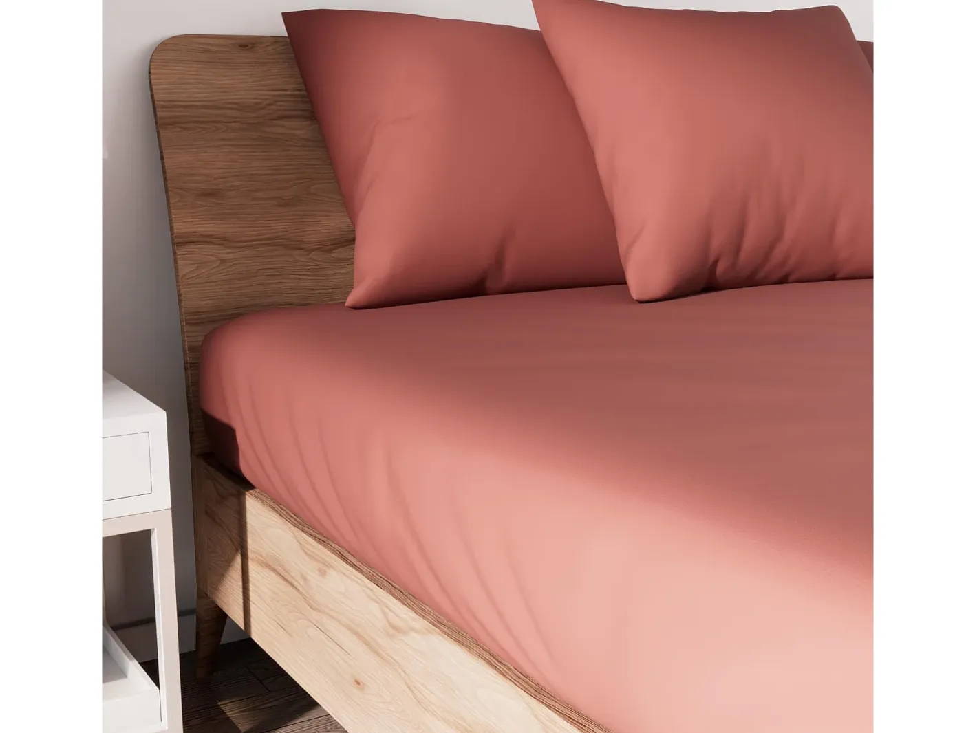 Soleil d'ocre Bajera ajustable de algodón 90x190 cm JERSEY Ladrillo Rojo Best