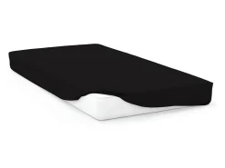 Soleil d'ocre Ropa De Cama-Bajera ajustable de algodón 57 hilos 140x200 cm LISO Negro