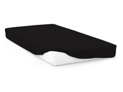 Soleil d'ocre Ropa De Cama-Bajera ajustable de algodón 57 hilos 140x200 cm LISO Negro