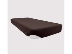 Soleil d'ocre Bajera de algodón entallada 140x190 cm JERSEY castaño Marru00f3n Discount