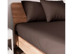 Soleil d'ocre Bajera de algodón entallada 140x190 cm JERSEY castaño Marru00f3n Discount