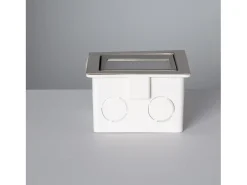 Ledkia Iluminación Exterior-Baliza de Pared LED 1.5W Empotrable Acero Larry 5000K Blanco Frío Plateado