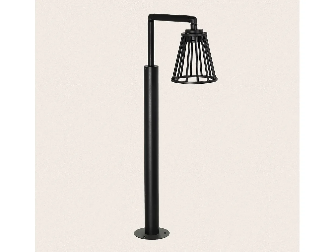 Ledkia Iluminación Exterior-Baliza de Pie Exterior LED 6W 95cm Aluminio Bradda Negro