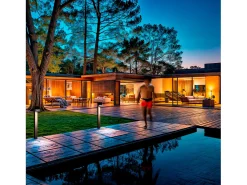 New Ledkia Baliza de Pie Exterior M Aluminio Minol Marrón claro Marru00f3n