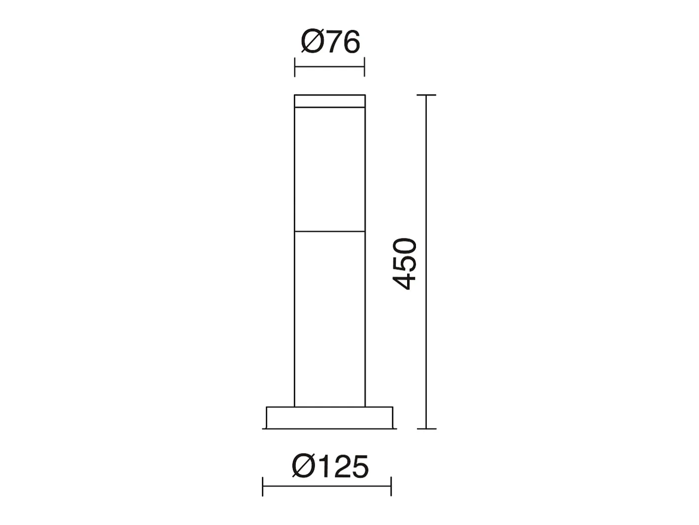 Online Baliza exterior ABREGO estilo clásico - Alt. 45 cm - E27 11W - INOX AISI 316 - IP44 -inox Gris