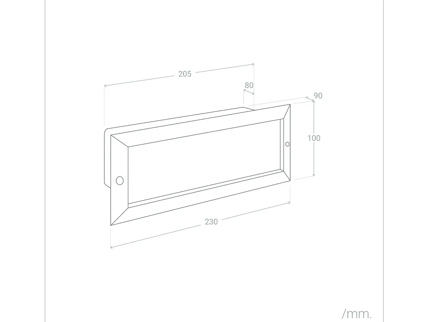 Ledkia Baliza Exterior Empotrable Pared para Bombilla E27 Negro Outlet