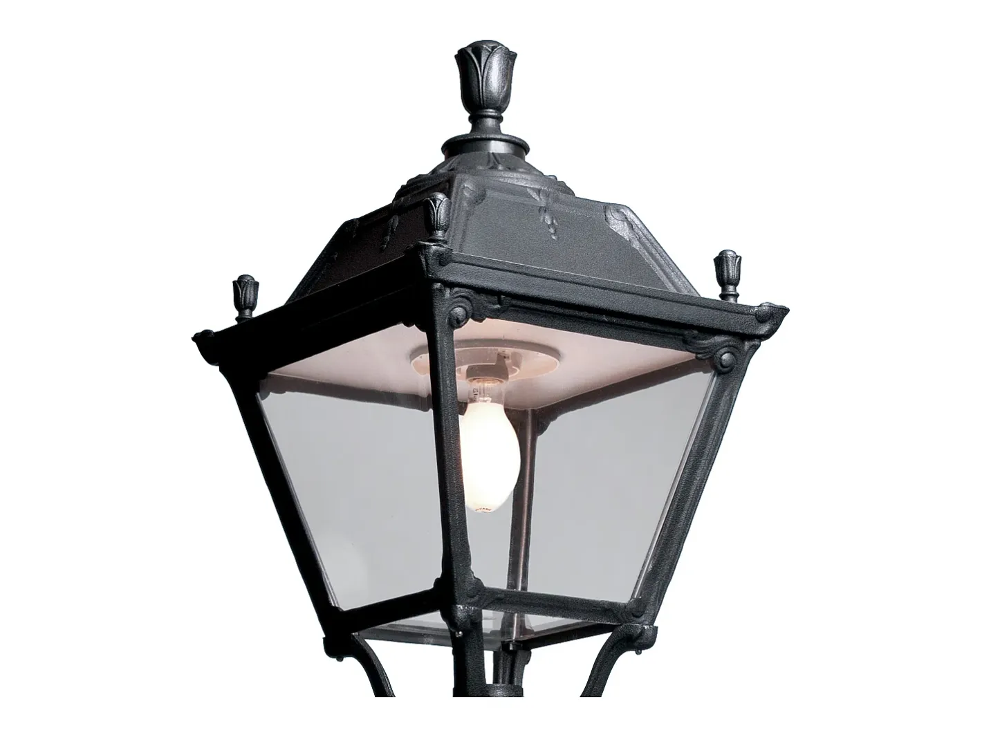 Baliza exterior INDURA MEDIUM 4 estilo clásico - Alt. 71 cm - E27 42W - resina - IP55 - Negro Online