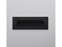 Ledkia Baliza Exterior LED 7W Empotrable Pared Rectangular Groult 2700K Blanco Cálido Negro