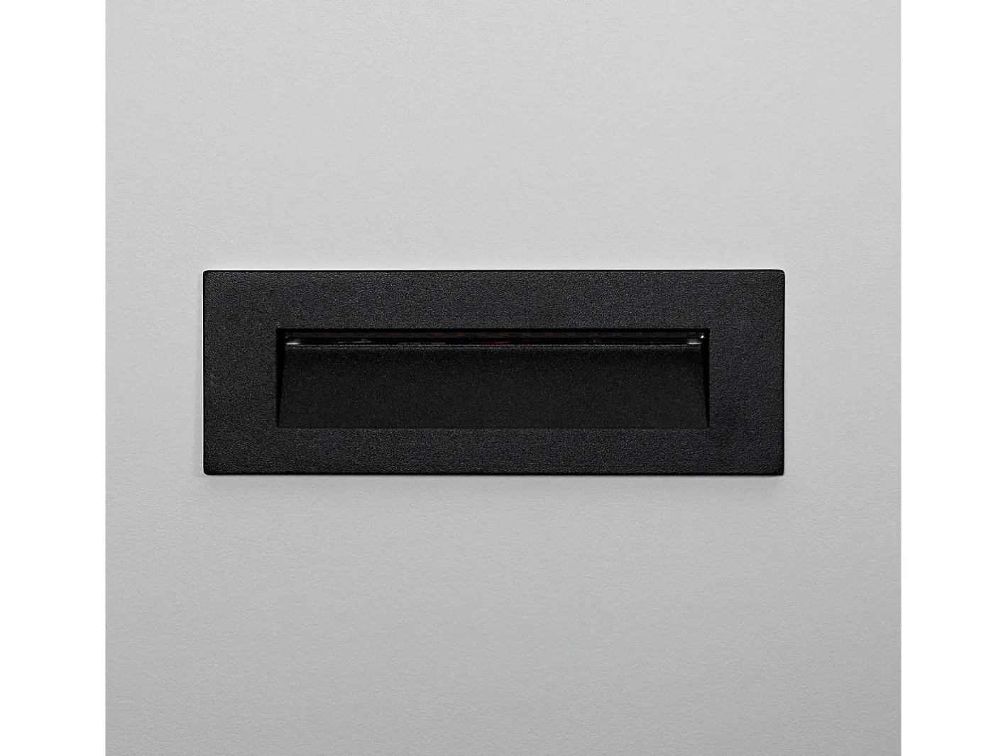 Ledkia Baliza Exterior LED 7W Empotrable Pared Rectangular Groult 2700K Blanco Cálido Negro