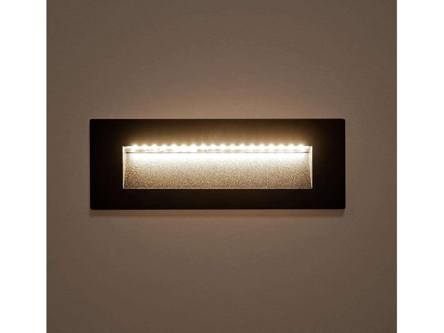 Ledkia Baliza Exterior LED 7W Empotrable Pared Rectangular Groult 2700K Blanco Cálido Negro