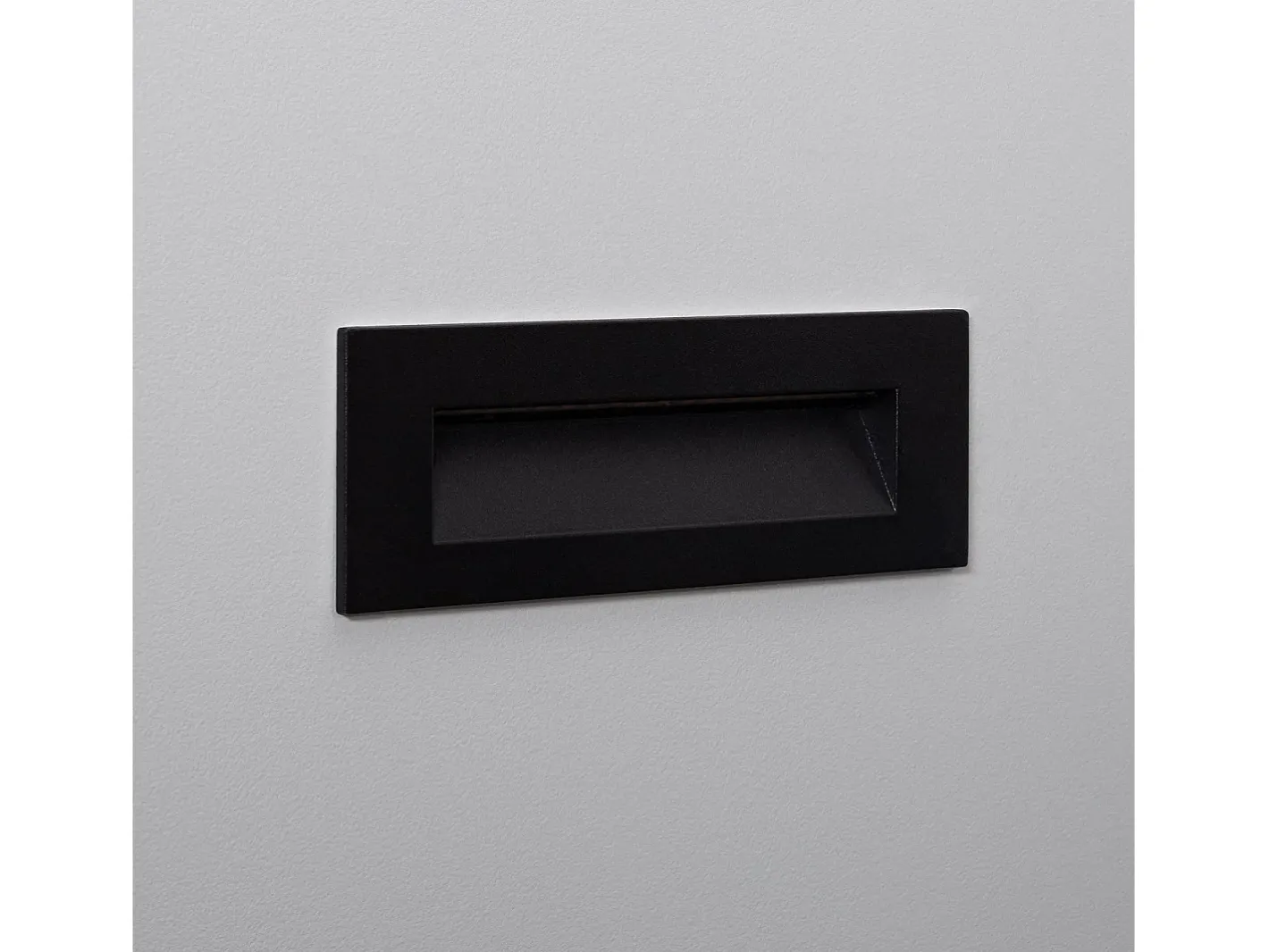 Ledkia Baliza Exterior LED 7W Empotrable Pared Rectangular Groult 2700K Blanco Cálido Negro