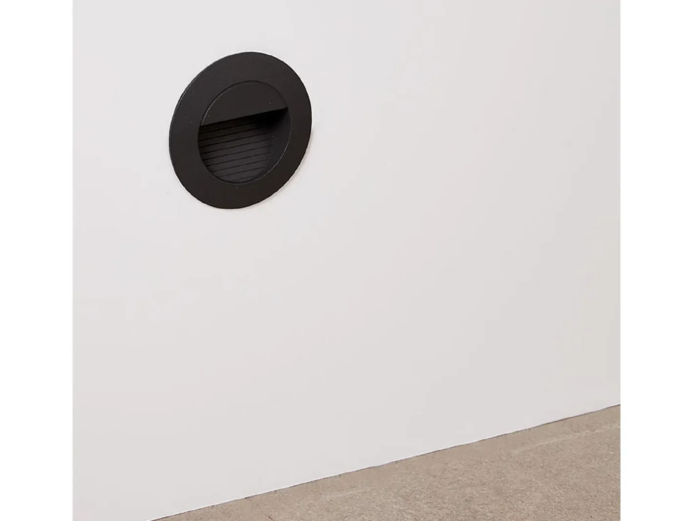 Ledkia Iluminación Exterior-Baliza Exterior LED 1.2W Empotrable Pared Lyons Oscuro Gris