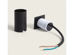 New Ledkia Baliza Exterior LED 2W Empotrable Cuadrada Welly Negro