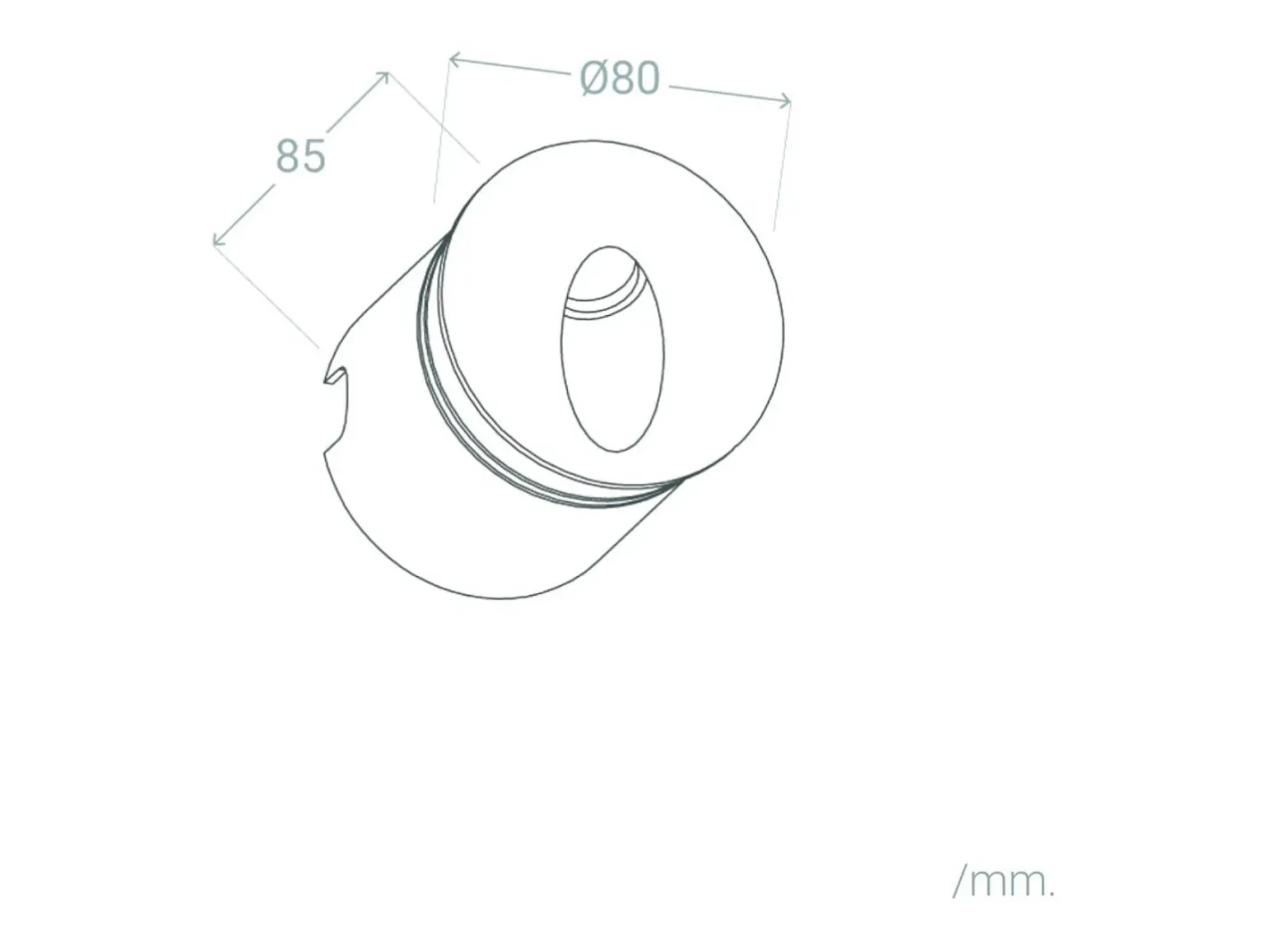 Ledkia Baliza Exterior LED 3W Empotrable Pared Circular Boiler 4000K Blanco Neutro Negro Clearance