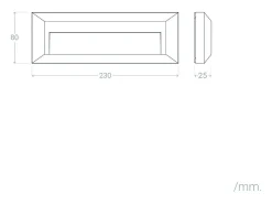 Clearance Ledkia Baliza Exterior LED 2W Superficie Pared Rectangular Antracita Élide 4000K Blanco Neutro Negro