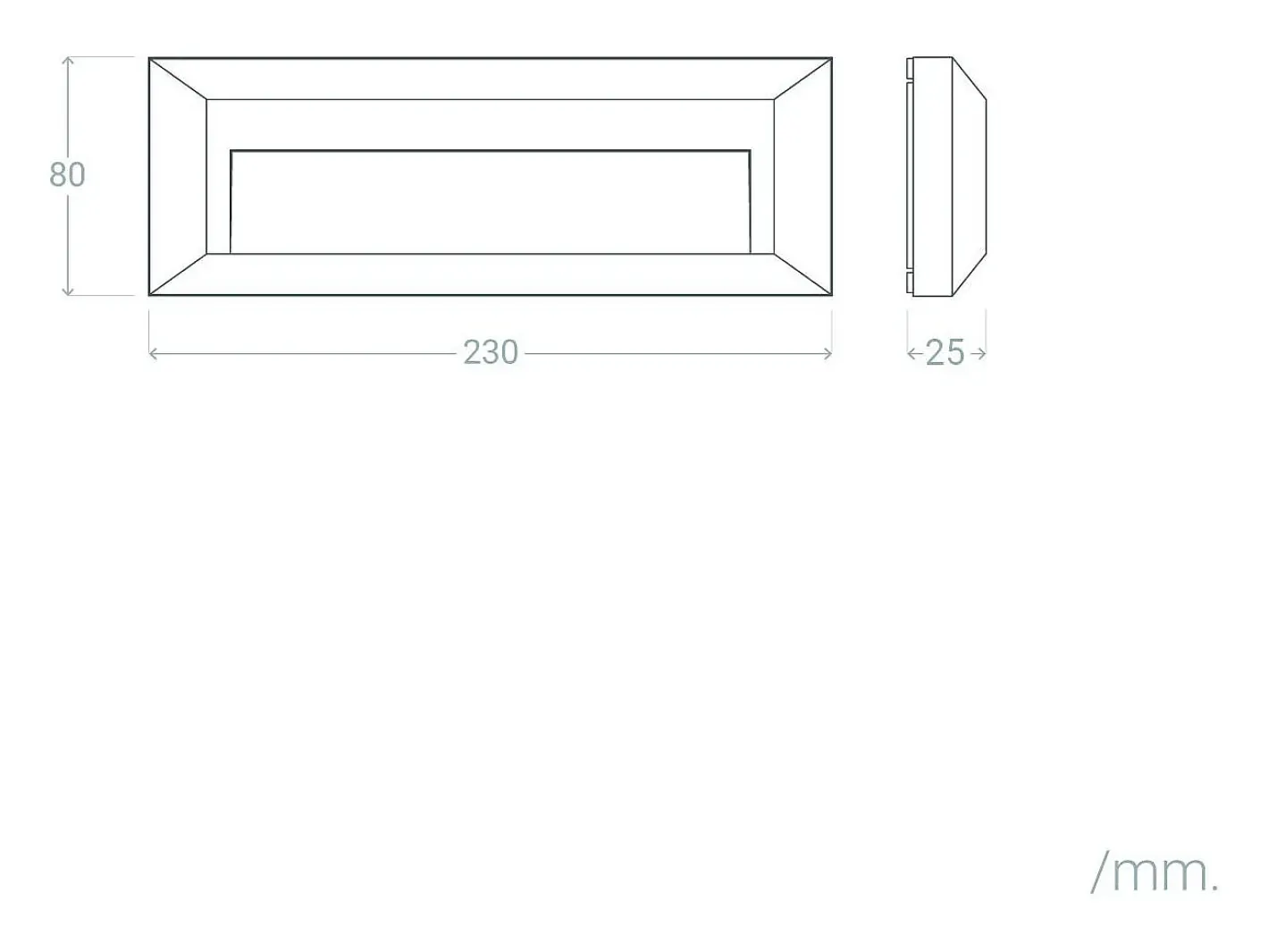 Clearance Ledkia Baliza Exterior LED 2W Superficie Pared Rectangular Antracita Élide 4000K Blanco Neutro Negro
