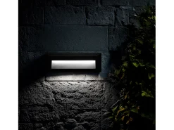 Clearance Ledkia Baliza Exterior LED 2W Superficie Pared Rectangular Antracita Élide 4000K Blanco Neutro Negro