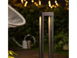 Discount Ledkia Baliza Exterior LED 7W Superficie Pie 60cm Irlaya 3000K Blanco Cálido Negro