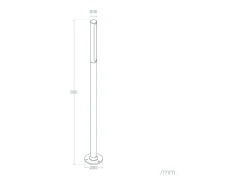Clearance Ledkia Baliza Exterior LED 8W Superficie Pie 80cm Aidan Antracita Transparente