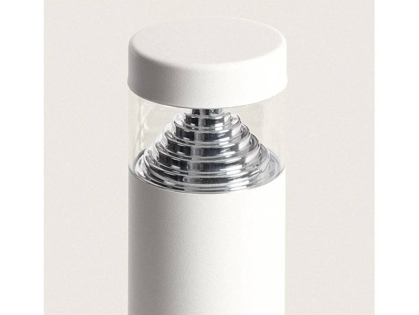 Ledkia Iluminación Exterior-Baliza Exterior LED 5W Superficie Pie 30cm Inti Inox Blanco 4000K Blanco Neutro Transparente