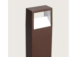 Ledkia Baliza Exterior LED 9W Superficie Pie 80cm Aluminio Sheffield Óxido Transparente Online