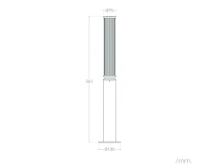 Ledkia Iluminación Exterior-Baliza Exterior LED 12W Superficie Pie 80 cm Britget Terracota