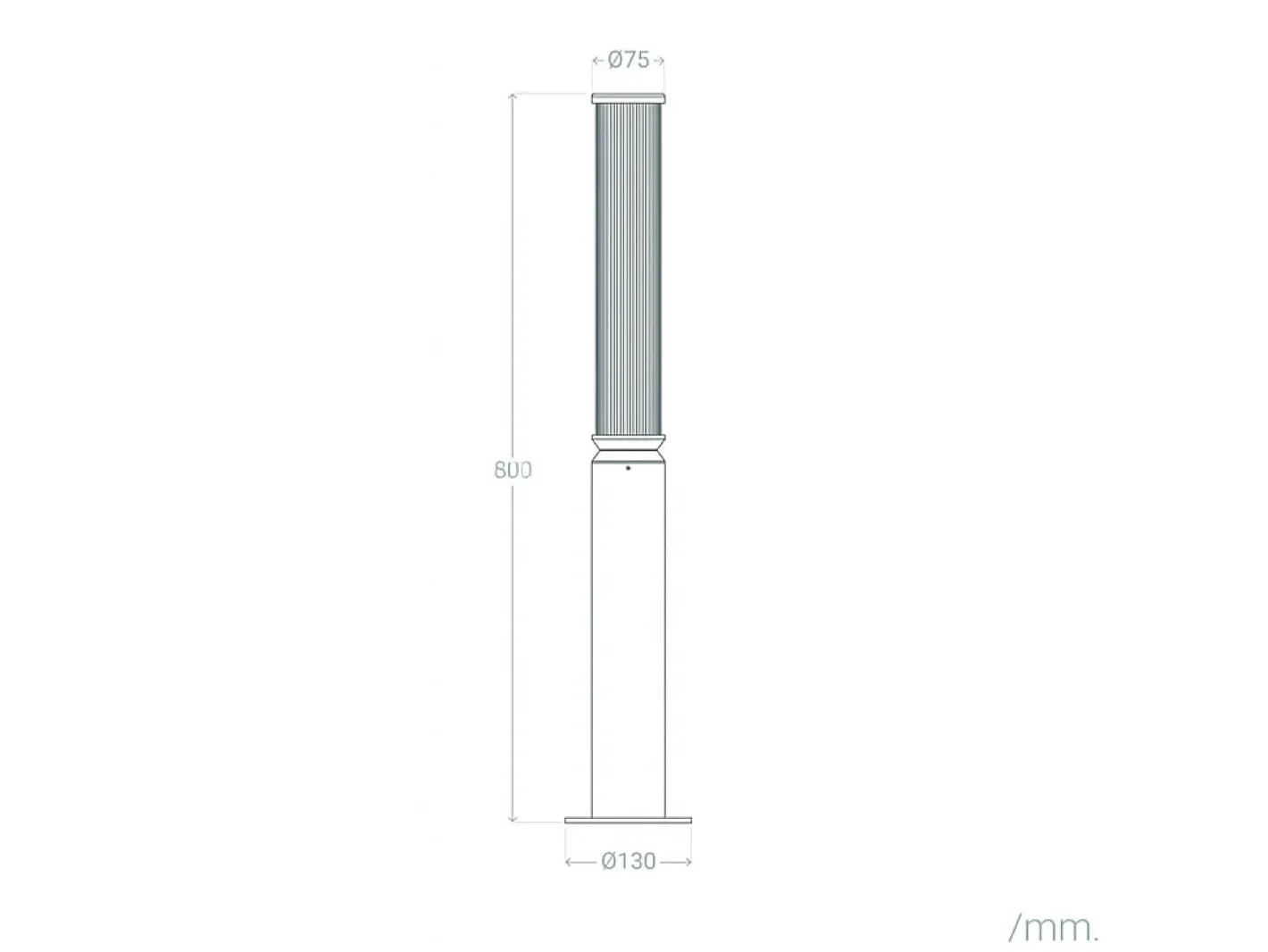 Ledkia Iluminación Exterior-Baliza Exterior LED 12W Superficie Pie 80 cm Britget Terracota