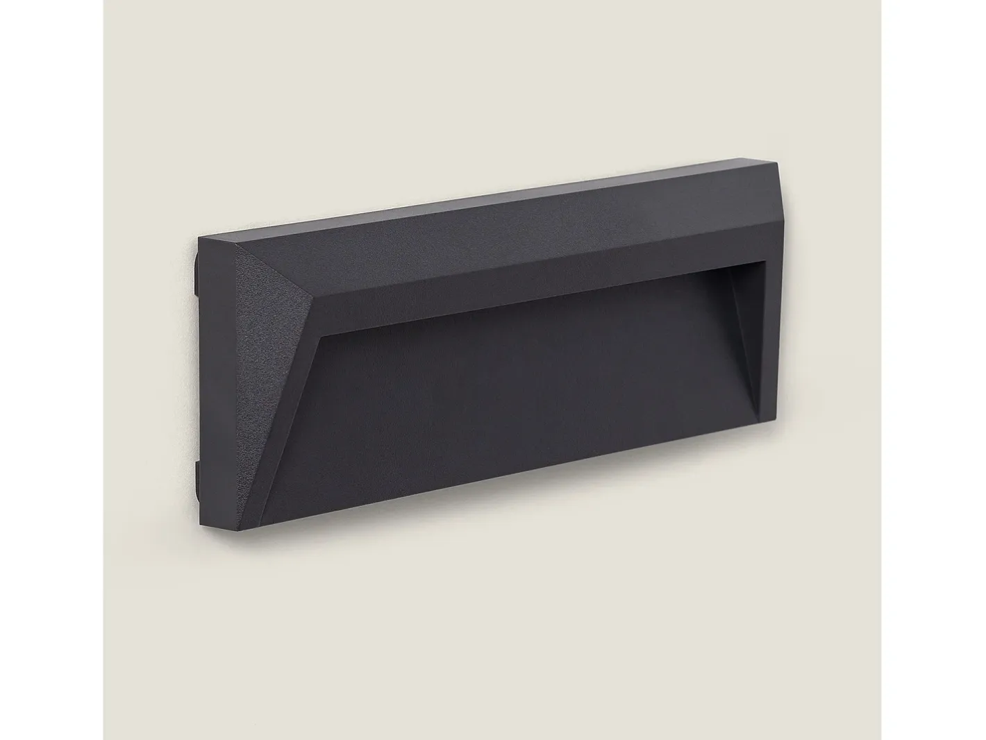 Ledkia Iluminación Exterior-Baliza Exterior LED 2W Superficie Pared Antracita Chester 6000K Blanco Frío Transparente