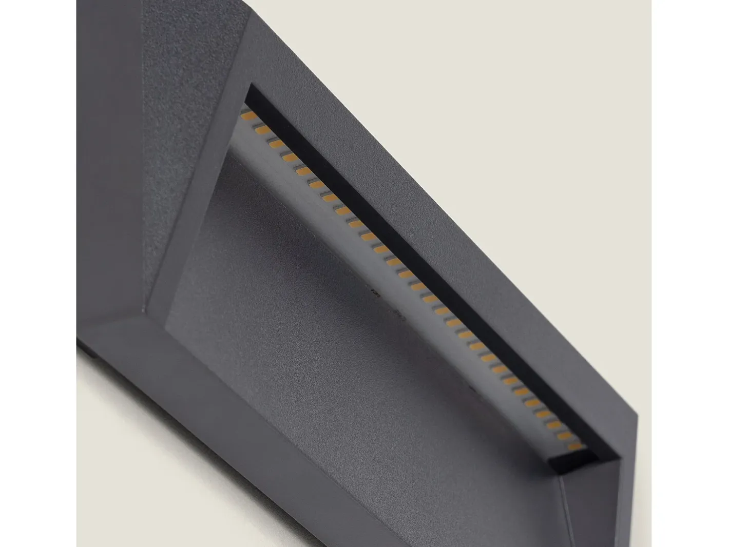 Ledkia Iluminación Exterior-Baliza Exterior LED 2W Superficie Pared Antracita Chester 6000K Blanco Frío Transparente