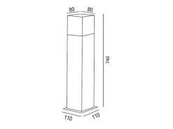 New Ledkia Baliza Exterior Superficie Pie 74cm Augusta Blanca Blanco