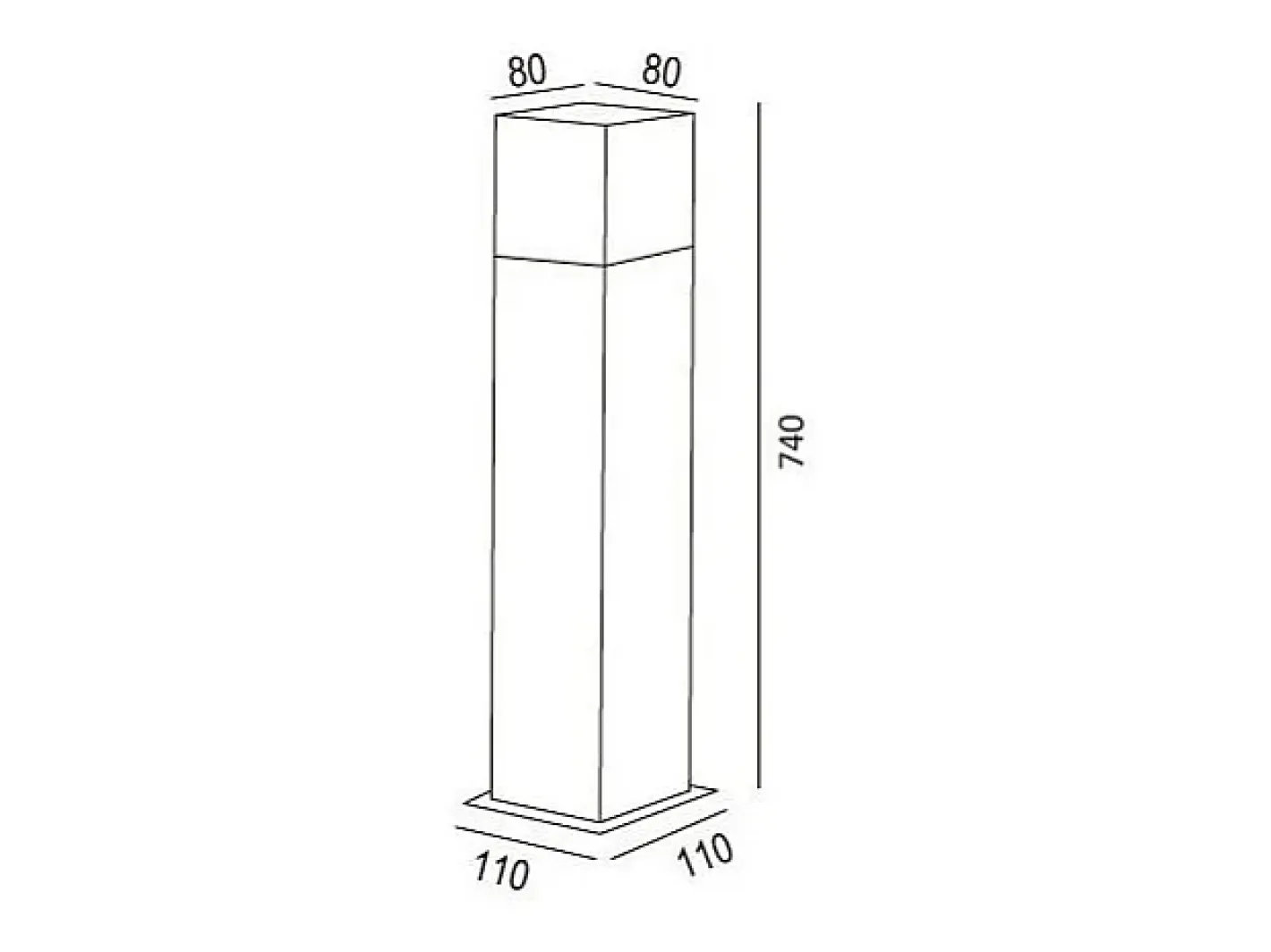 New Ledkia Baliza Exterior Superficie Pie 74cm Augusta Blanca Blanco