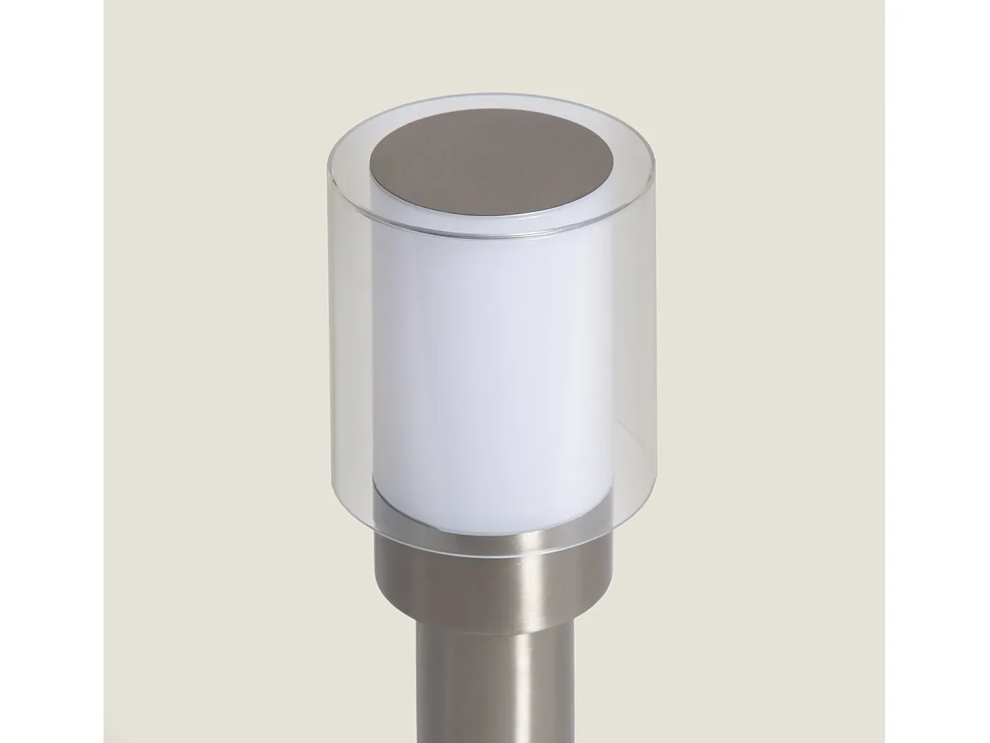 Ledkia Iluminación Exterior-Baliza Exterior Superficie Pie 50cm Acero Inoxidable Martin Gris
