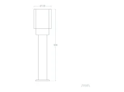 Ledkia Iluminación Exterior-Baliza Exterior Superficie Pie 50cm Acero Inoxidable Martin Gris