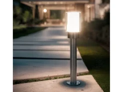 Ledkia Iluminación Exterior-Baliza Exterior Superficie Pie 50cm Acero Inoxidable Martin Gris