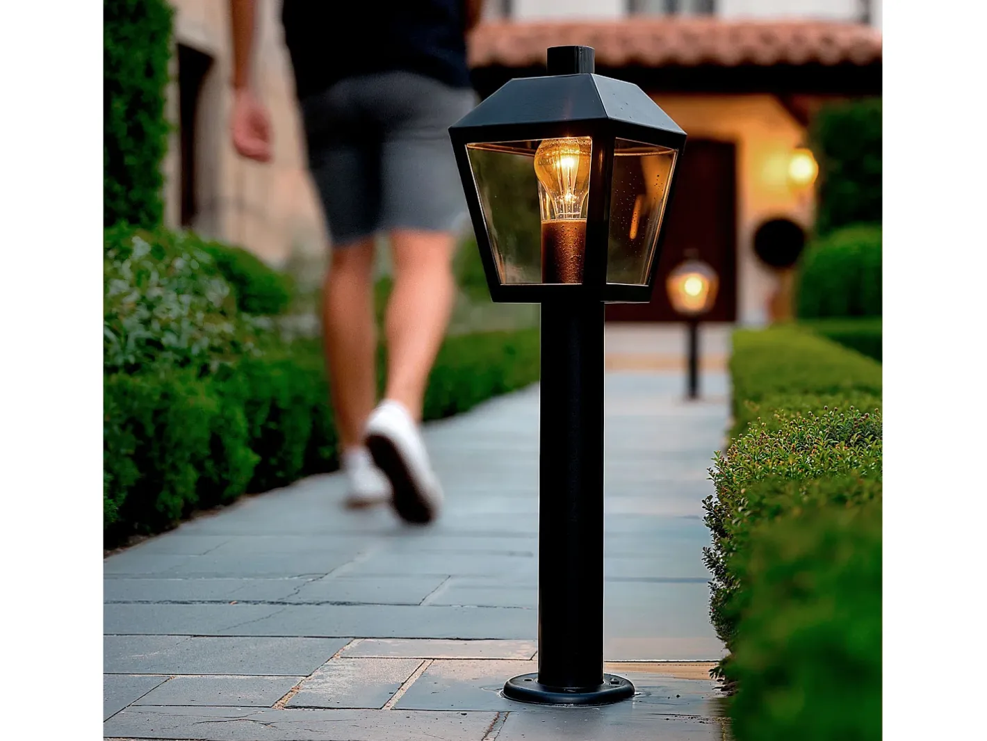 Ledkia Iluminación Exterior-Baliza Exterior Superficie Pie 50cm Aluminio Mukom Negro
