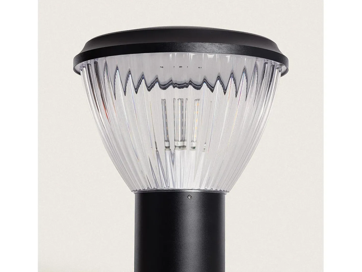 Ledkia Iluminación Exterior-Baliza Exterior Superficie Pie 35cm Polaris Negro
