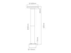 Baliza LED exterior Mac Floor XL Corten 3000K - 12W IP65 de aluminio h60cm - Downlight - Beneito & Faure Marru00f3n Discount