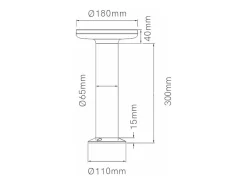 Baliza LED Mac Floor 3000K - 12W IP65 30cm de altura para exterior en aluminio - Downlight - Beneito & Faure Blanco Hot