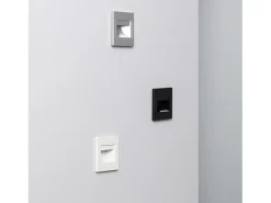 New Ledkia Baliza LED 1.5W Empotrable Pared Blanco Randy 3000K Blanco Cálido Transparente