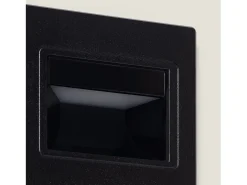 Ledkia Baliza LED 1.5W Empotrable Pared Negro Randy 3000K Blanco Cálido Transparente