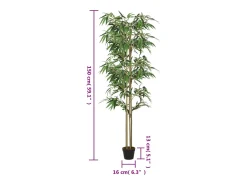 Planta Artificial-Bambú artificial 988 hojas 150 cm Verde
