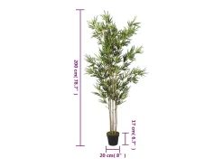 Bambú artificial 1380 hojas 200 cm Verde
