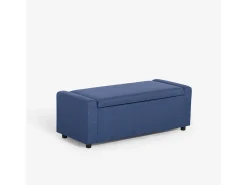 AHD Banco con almacenamiento de tela para dormitorio y recibidor Merak - Marino Azul Hot