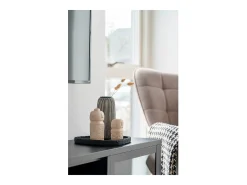 Discount House Nordic Bandeja de cemento 26.5 x 26 x 2 cm Negro