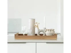 House Nordic Presentación Y Servicio-Bandeja de teca natural 58 x 38 cm Marru00f3n