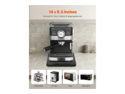 Bandeja Deslizante SucceBuy para Aparatos de Cocina, 35,6 x 24,1 cm, Tabla Móvil, para Cafetera, Pequeños Electrodomésticos de Cocina, Negro