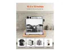 Clearance Bandeja Deslizante SucceBuy para Aparatos de Cocina, 26,7 x 33 cm, Tabla Móvil para Cafetera, Pequeños Electrodomésticos de Cocina, Color Madera Color natural claro