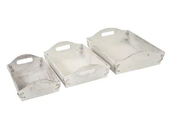Clearance MCW Bandeja -C50 Shabby look (juego de 3), , shabby Blanco
